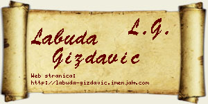 Labuda Gizdavić vizit kartica